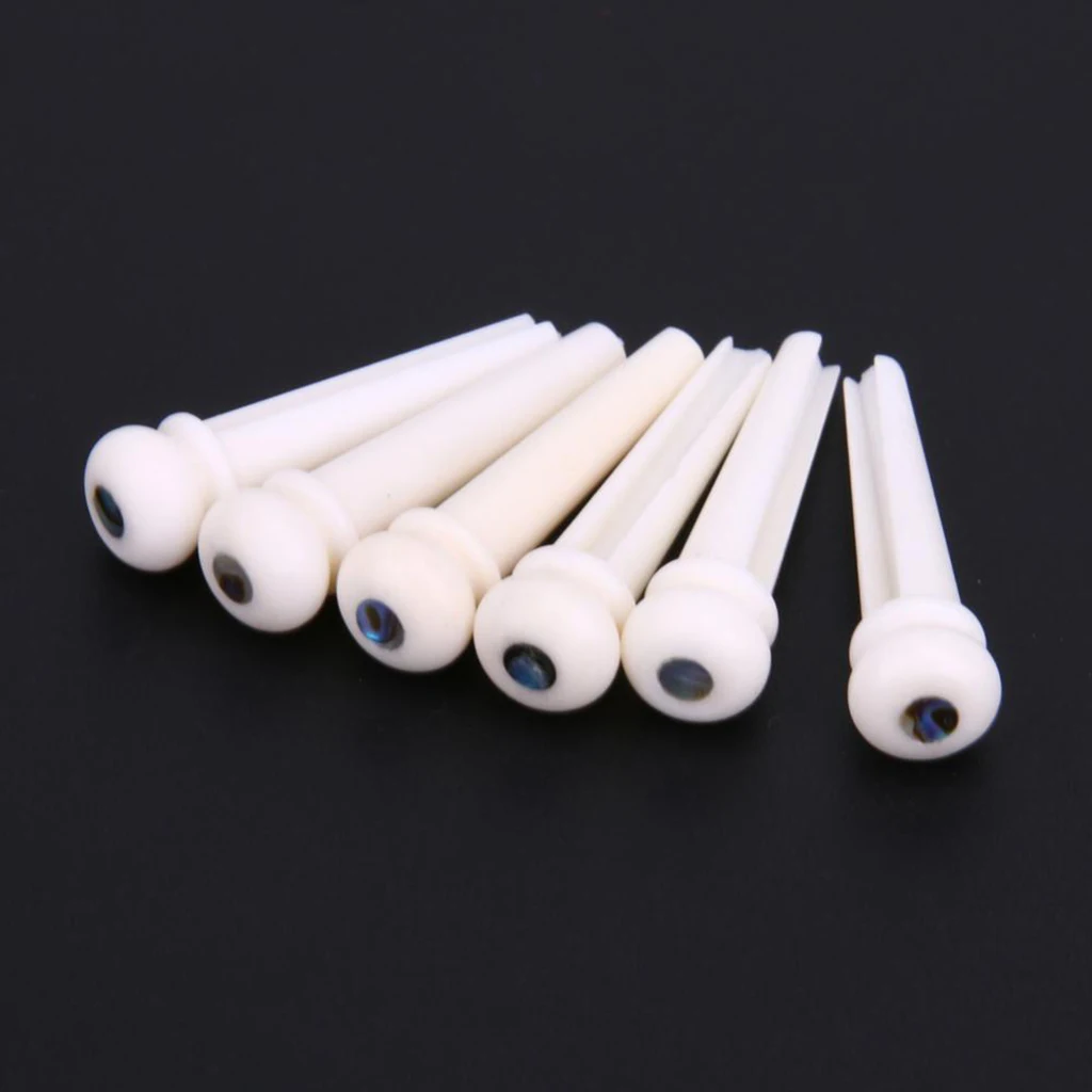 

Acoustic Guitar Parts Cattle Bone Saddle Nut & Bridge Pins String Instrument Accs