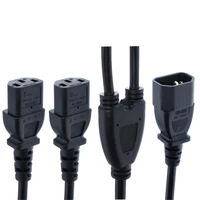 iec 320 c14 to dual c13 power cord y type splitter short power line cablespdu cable assemblies extension adapter 30cm
