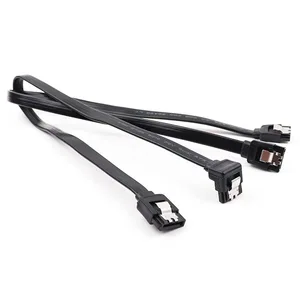 SATA 3.0 Hard Drive Cable High Speed SATA DATA 90 Degree Hard disk Cable 6GB/S 8 core Double shielding for HDD SSD Straight 40CM