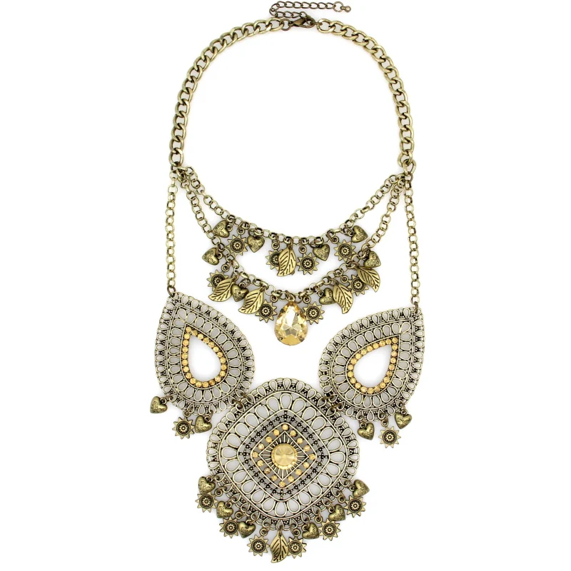 

Женское длинное ожерелье с искусственными кристаллами