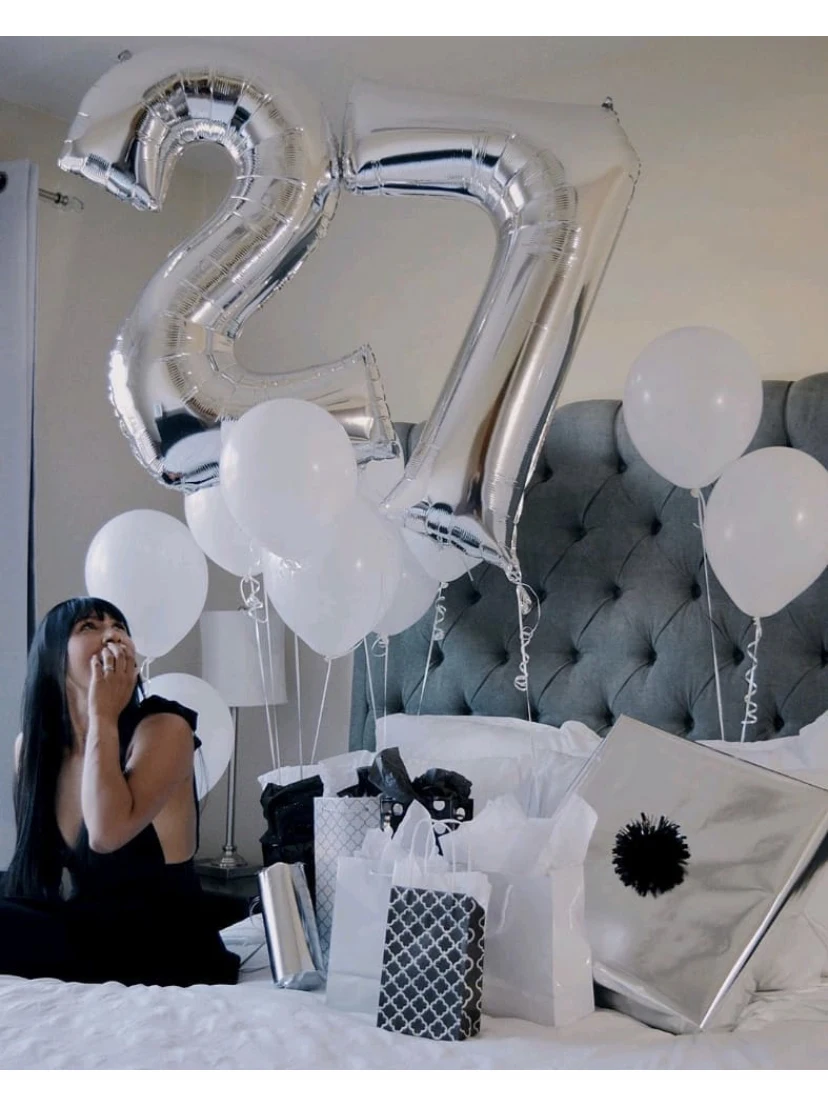 Большие размеры 32 40 дюймов золотистые воздушные шары из фольги в виде цифр