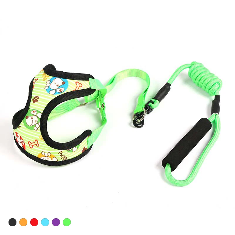 

Six Colors Petr Products Reflective Anti-lost Dog Traction Rope Nylon Cat and Dog Chest Harness Dog Harnesses Soft Dog Collar