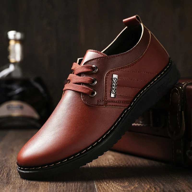 

2021 Trends Leather Casual Shoes Lightweight Men's Loafers Soft Comfortable Men Dress Shoes Non-slip Mens Business Shoes