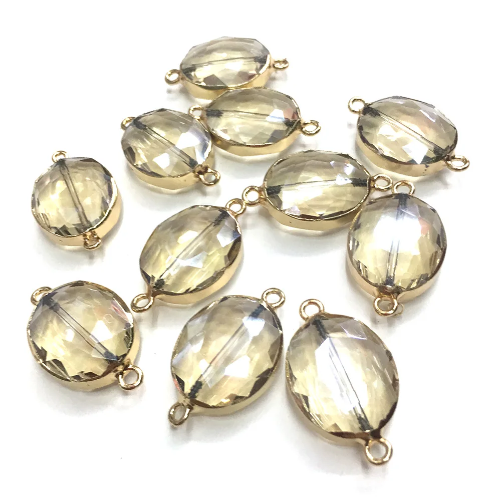 Позолоченный кварц в форме яйца ожерелье с подвеской восстанавливающий