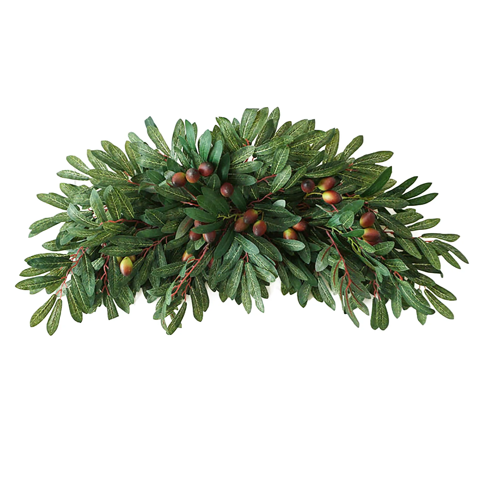 

Green Plant Flower Swag Artificial Wreath Eucalyptus Leaves Lintel Imitation Olive Indoor Outdoor Window Door Trim Green Plants
