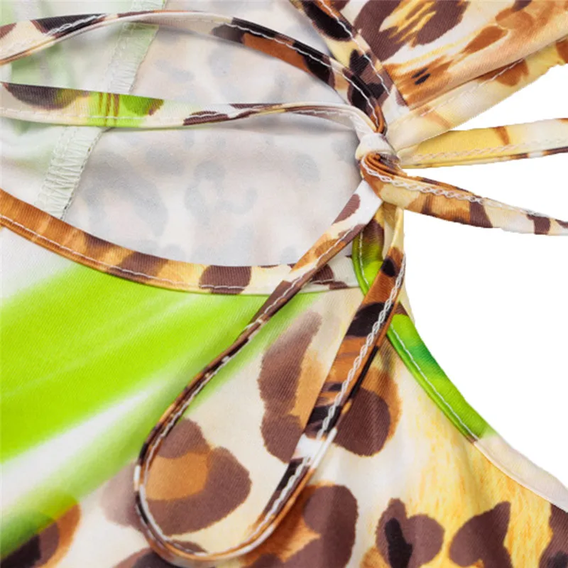 

Casual Sporty Active Wear Backless Playsuit Sexy Leopard Print Hollow Rompers Womens Jumpsuit Workout Fitness Biker Playsuits