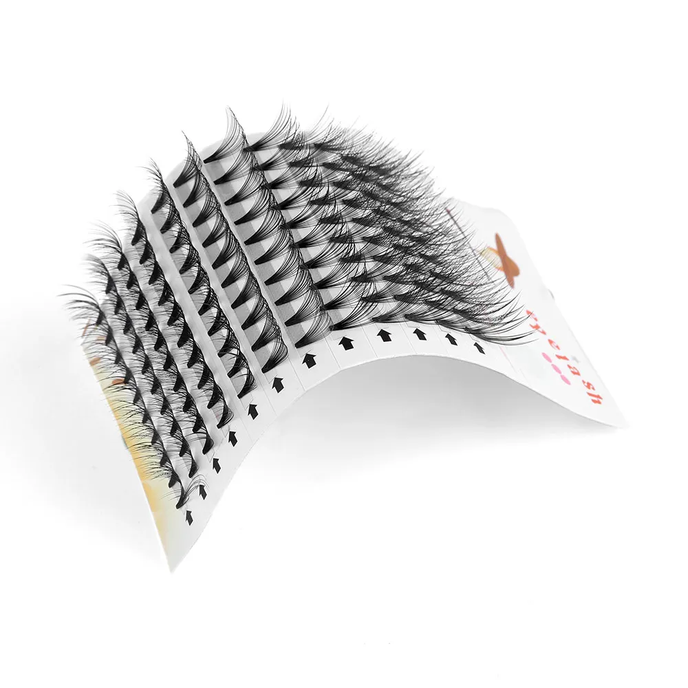 

12 Lines Knot-Free 20D Premade Volume Fans Individual False Eyelashes C/D Curl Flare Cluster Natural Long Eye Lashes Tools