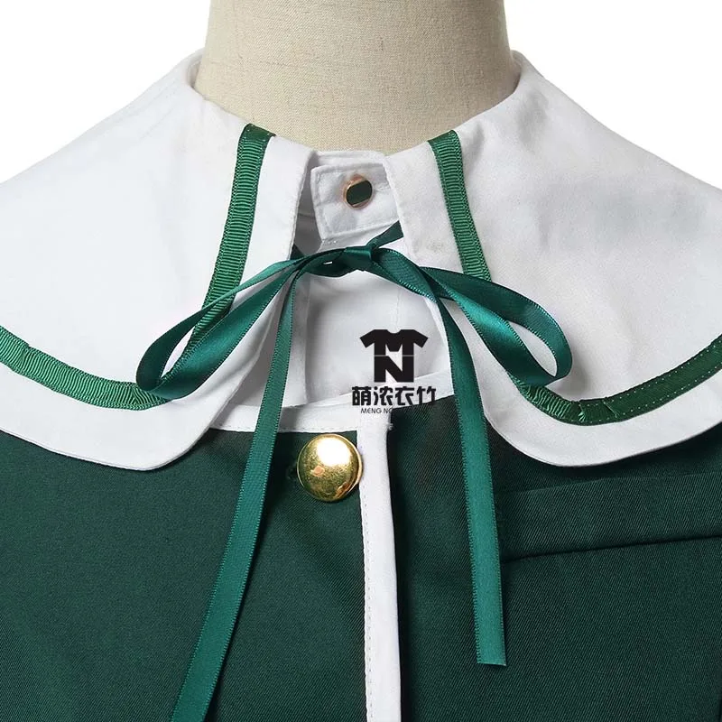 

In Stock Danganronpa Fujisaki Chihiro Cosplay Costumes School Uniform Coat Shirt Dress Outfit Danganronpa Halloween Costume Wig