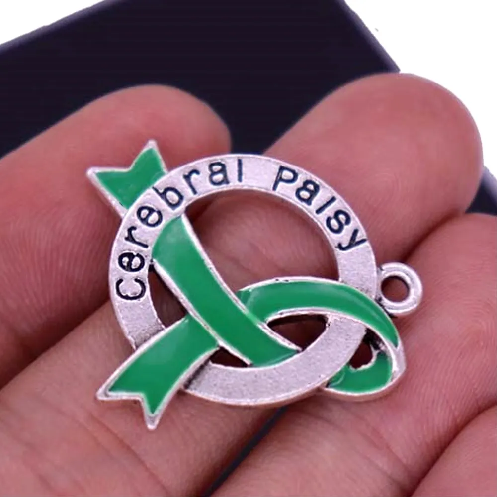 Подвеска из зеленой ленты для развития мозговой парализма и рака Шарм
