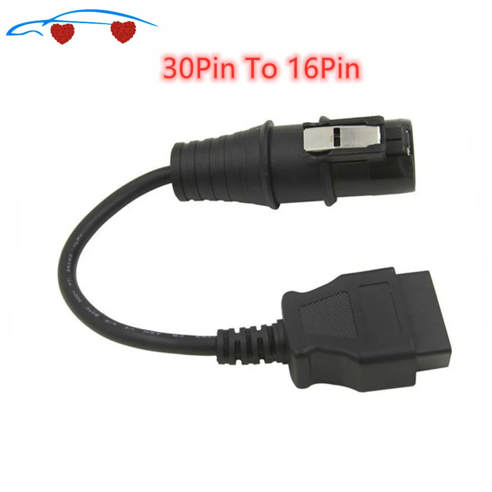 Для I VECO 30Pin для 16Pin женский грузовик OBD2 кабель разъем OBDii 30 Pin до 16 контактный
