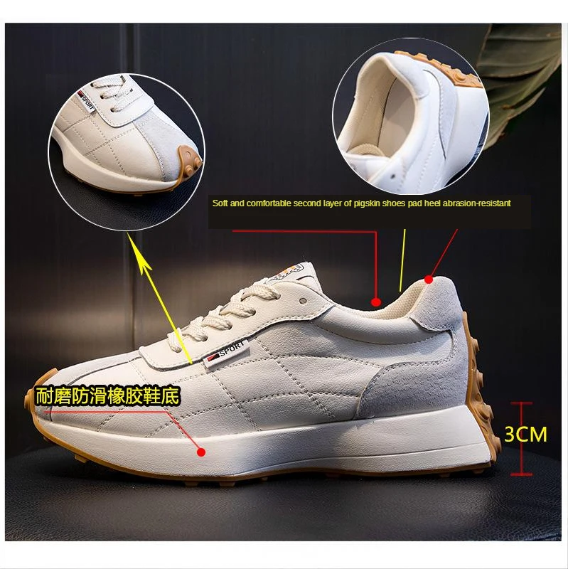 

Genuine Leather Sneakers for Women White Casual Shoes Light Weight Sport Sneakers Spring White Shoes Lady Sneaker Breathable