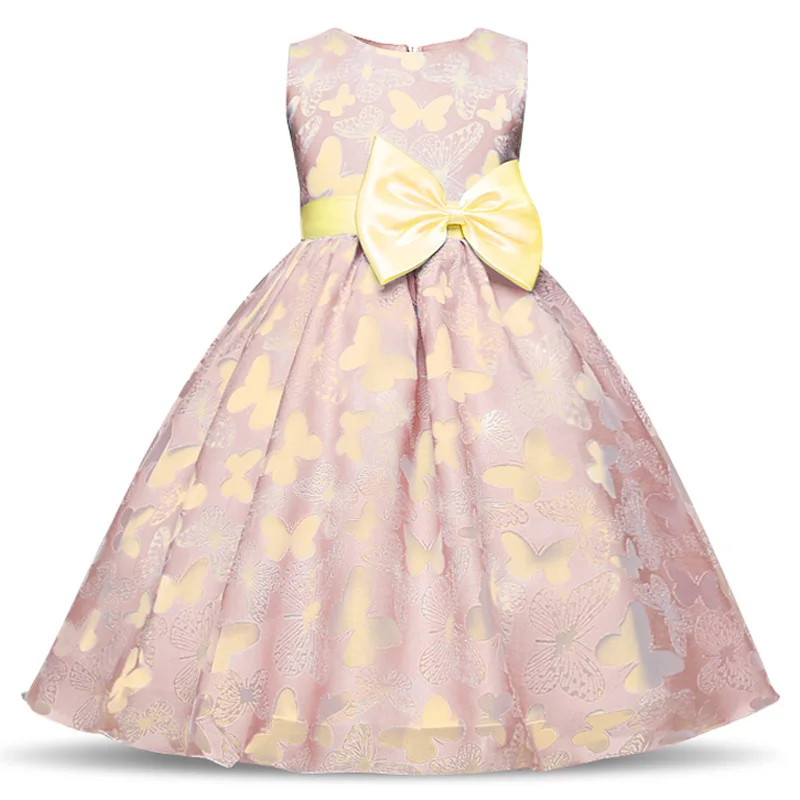 Fancy Butterfly Kids Girl Wedding Flower Girls Dress Princess Pageant Formal Birthday Party Prom Little Baby Dresses | Детская одежда и