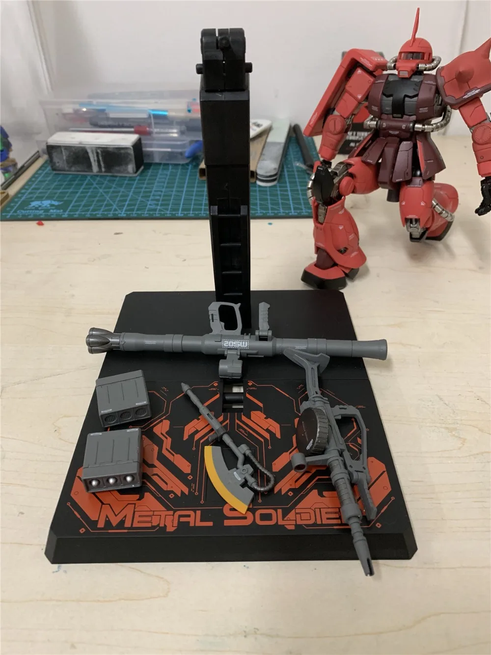 Металлический солдат MS 02 MB MG 1/100 Zaku Char Red gunдамская металлическая Готовая модель DM023