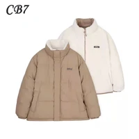 2021 new double sided down jacket womens winter lamb wool coat plush thickened warm reversible woman coat parka
