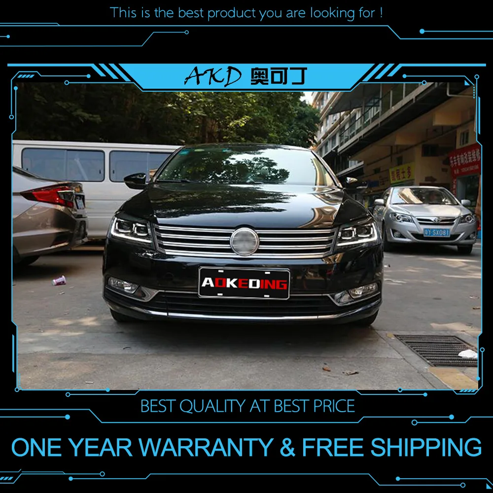 AKD тюнинг автомобильных фар для VW Passat B7 Eur Verson светодиодные фары DRL ходовые огни Bi