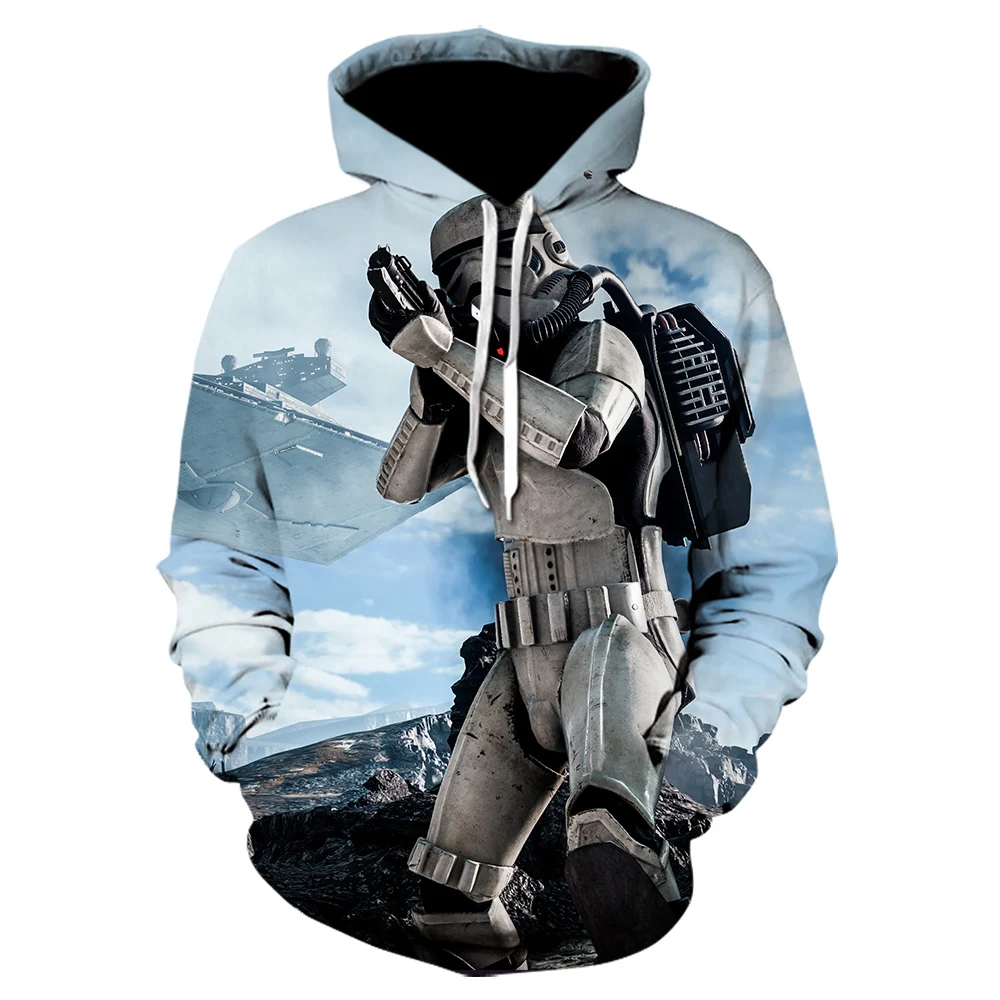 Толстовка с капюшоном 3D принтом в стиле Звездные войны модные повседневные