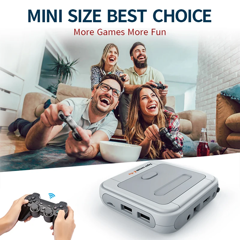 Супер консоль X Pro S905X HD WiFi выход мини ТВ Видео игровой плеер для PSP/PS1/N64/DC игры