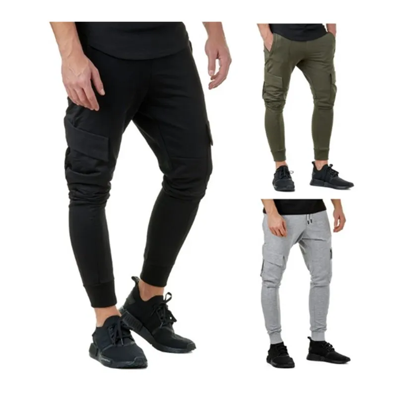 Новинка 2019 модные повседневные мужские брюки карандаш с боковыми карманами casolo