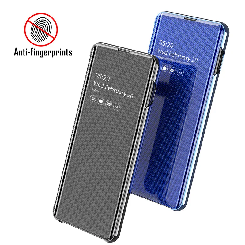 Умный зеркальный Чехол С Откидывающейся Крышкой для samsung Galaxy Note 10 S10 S8 S9 плюс S10e S7 Edge Note 8 9 A50 A30 A70 A7 оригинальная крышка