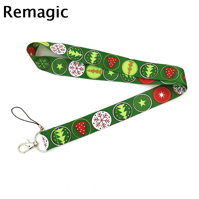 Рождественская елка украшения шейный ремешок брелок мобильный телефон ремень ID