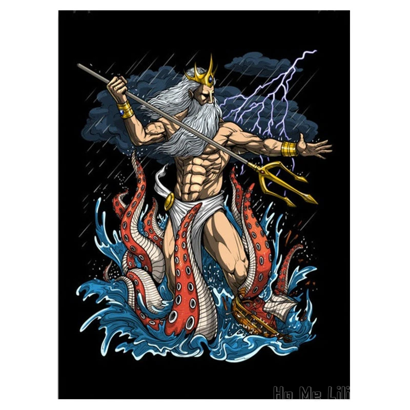 

Постер на холсте God Poseidon древняя греческая мифология настенная Художественная печать история декор комнаты подарок