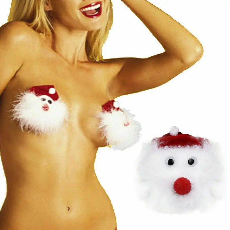 Аксессуары для бюстгальтера рождественские самоклеящиеся накладки на грудь