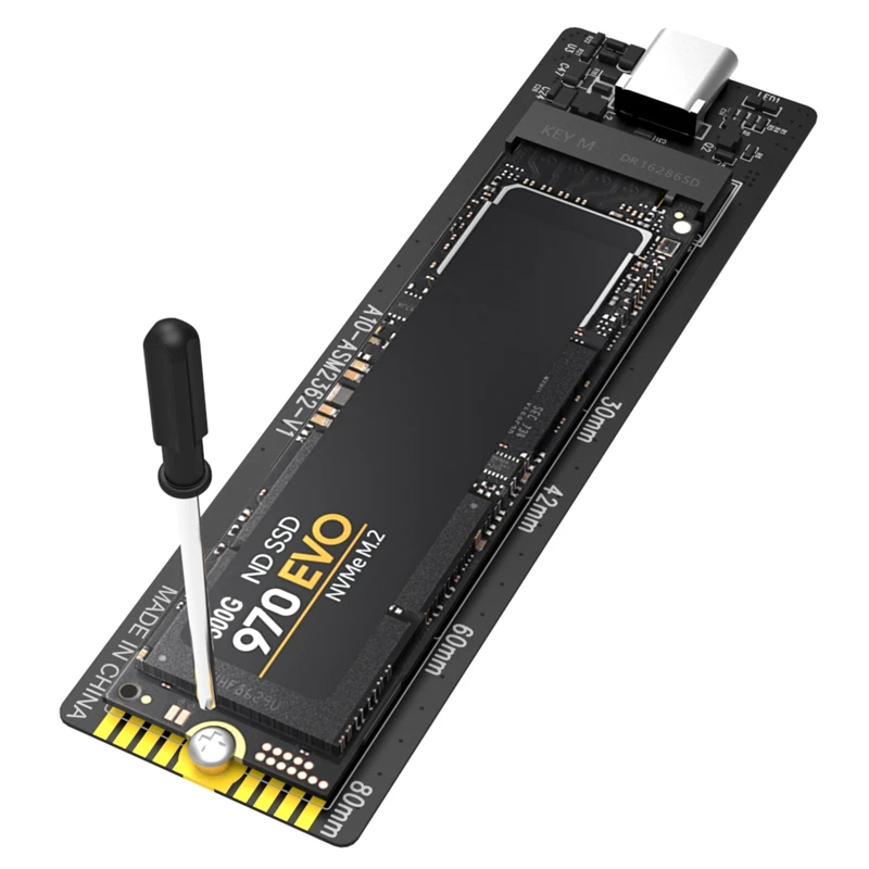 

M.2 NVME SSD Enclosure High Speed Type C USB 3.1 Gen2 10Gbps External Hard Drive Enclosure M Key for 2280 2260 2242 2230