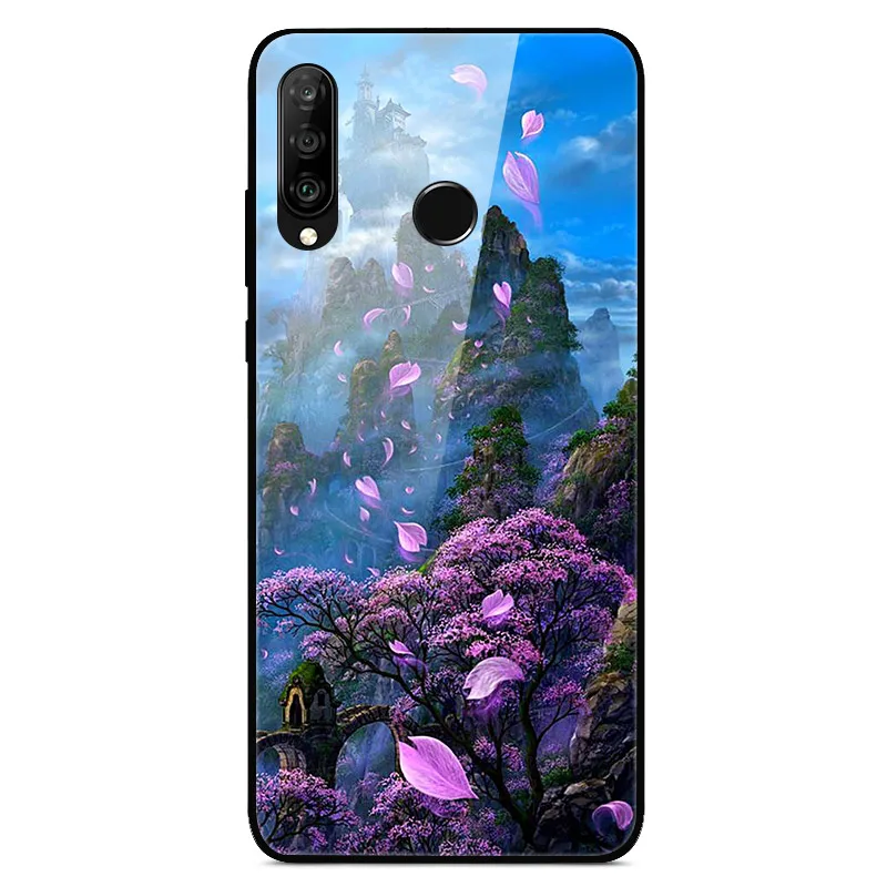 26 Для huawei P30 Lite чехол из закаленного стекла с принтом задняя крышка Жесткий чехол для Coque huawei P30 Lite чехол для телефона fundas P 30 лайт Pro - Цвет: 26