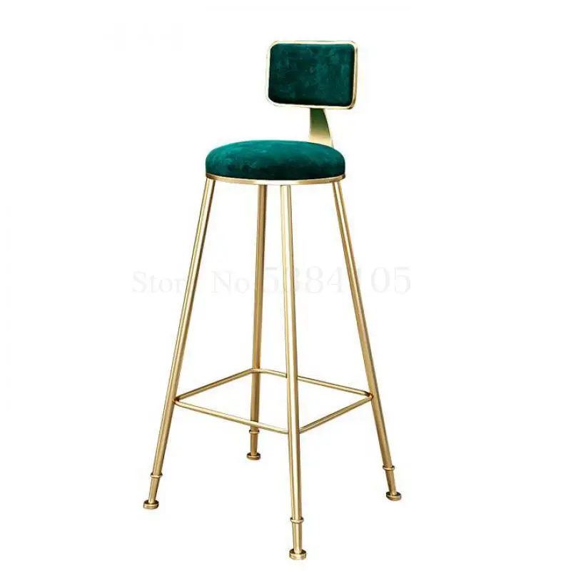 Nordic light luxury simple bar table chair backrest high stool front restaurant lounge |
