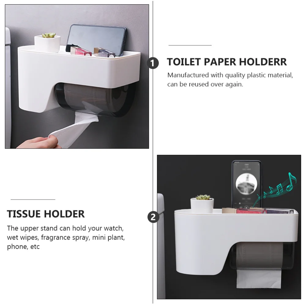 

1pc Household Waterproof Toilet Paper Holder Toilet Paper Towel Box