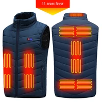 11 zones dual control heated vest smart heating vest men women usb heated jacket thermal clothing hunting vest winter heating