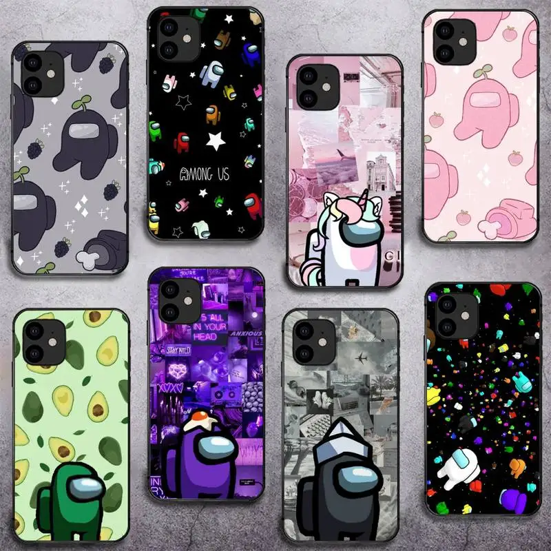 

Among Us-Game Phone Case For iPhone 13 12 11 Pro Max 11 XR XS Max X 8 7 6 5 SE 2020 Fundas Cover