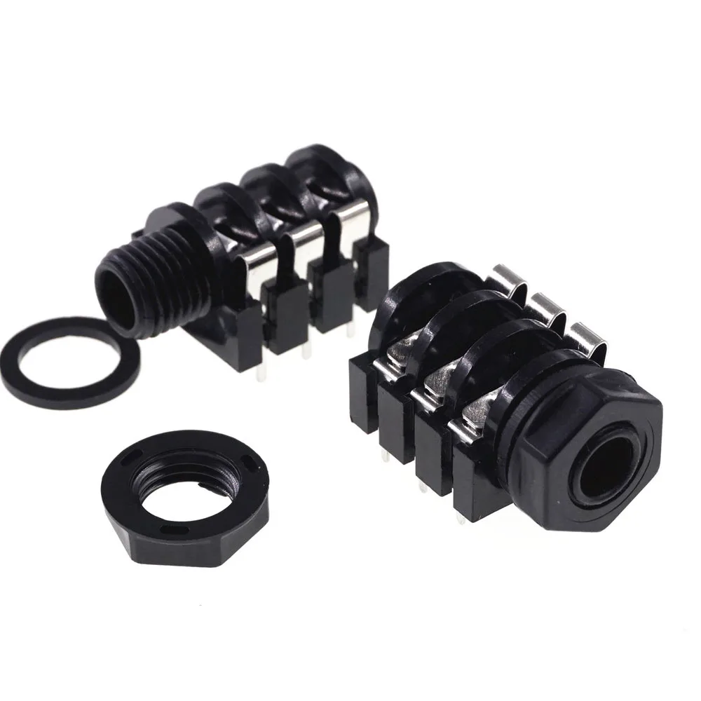 5 шт. коннектор для микрофона 0 25 дюйма 1/4 мм|jack socket|screw screwjack socket 6.35 |