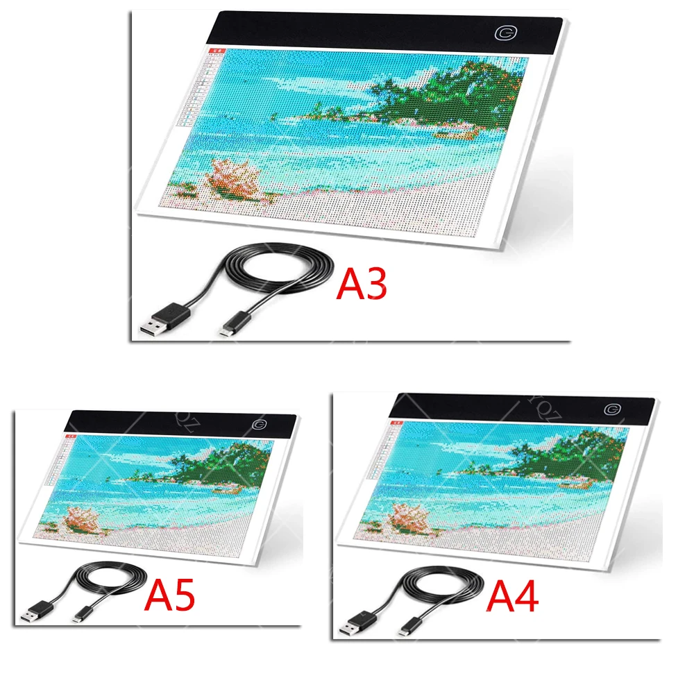

NEW A3/A4/A5 Size Drawing Tablet Led Light Pad Tablet Diamond Painting Eye Protection Bright Copy Board Diamond Embroidery art