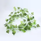 100 шт., искусственные листья, 2,1 м, гирлянда из листьев плюща, искусственная Виноградная лоза