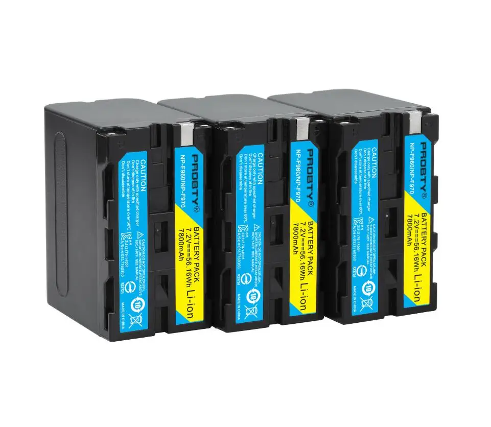 3 Pcs Battery NP F960 NP F970 NP-F960 NP-F970 F950 Батарея+ светодиодный USB Зарядное устройство для sony PLM-100 CCD-TRV35 MVC-FD91 MC1500C L10 TR555 VX2200E D77 - Цвет: 3 Pcs Battery