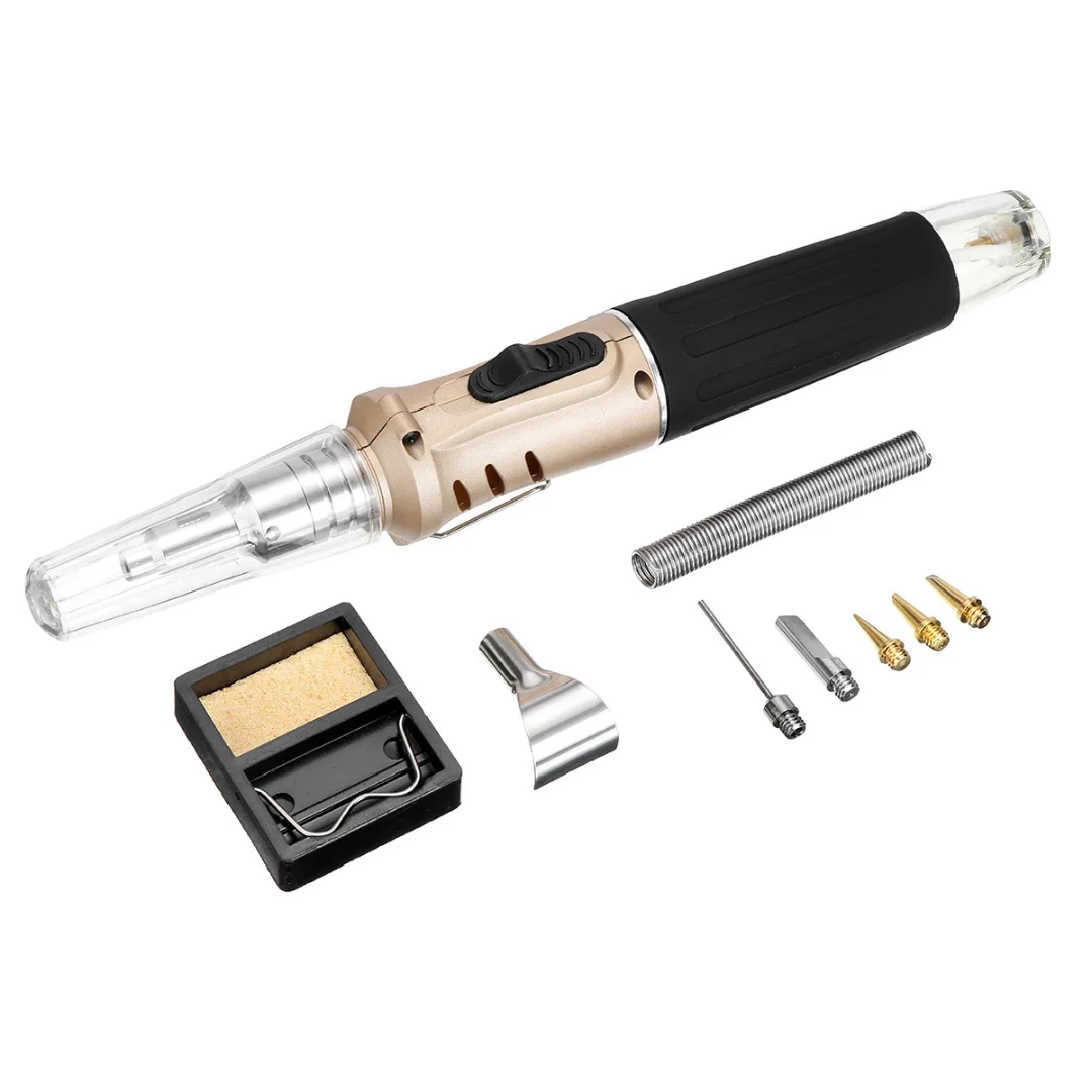 Газовый паяльник 10 в 1 Аккумуляторный сварочный фонарь с зажиганием бутаном|gas