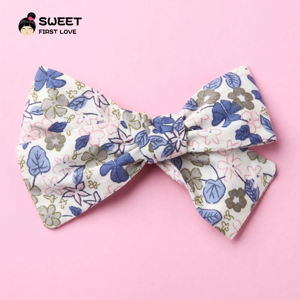 4 шт./лот повязки на голову с цветочным принтом для девочек милые эластичные