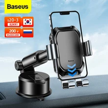 Baseus Gravity Car Phone Holder Suction Cup Adjustable Universal Holder Stand in Car GPS Mount For iPhone 13 12 Pro  Xiaomi POCO