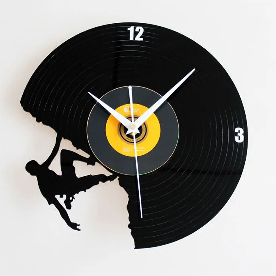 

Виниловые настенные часы, современный дизайн, декоративные акриловые настенные часы в винтажном стиле для спальни, подходят для украшения ...