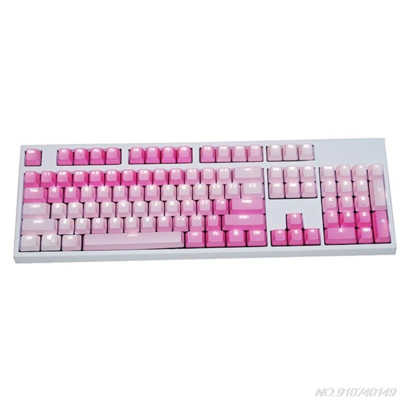

1 Set Replaceable PBT Keycaps 87 104 108 Transparent Lettering Keys Double Shot Backli Key Cap for Mechanical Keyboard D14 20