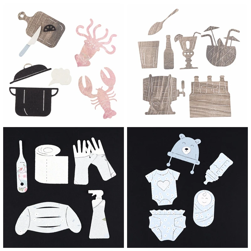 Готовка Раков Осьминог Kichenware перчатки детская одежда металлические пресс-формы