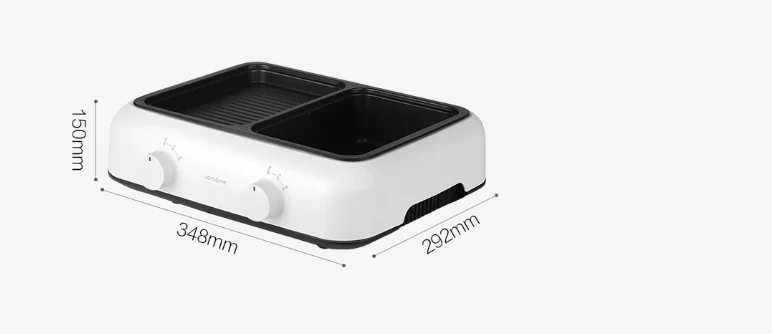 YOUPIN Nathome 1400 Вт/220 В 0.8л Многофункциональный интегрированный горшок антипригарный Электрический чайник противень для приготовления барбекю двойной горшок