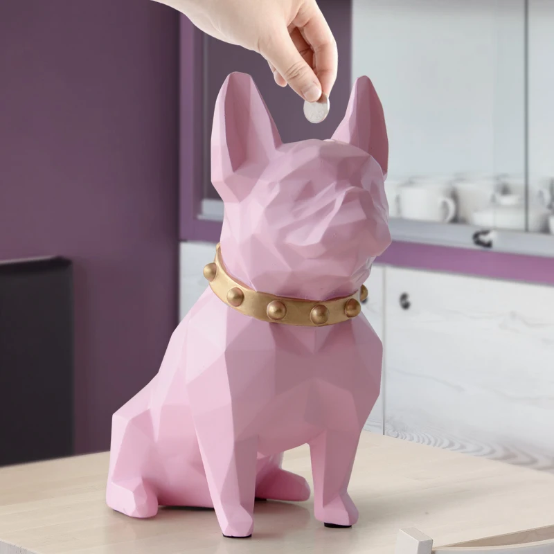 

French bulldog coin bank box piggy figurine home decorations ornaments coin storage box holder toy child money box dog