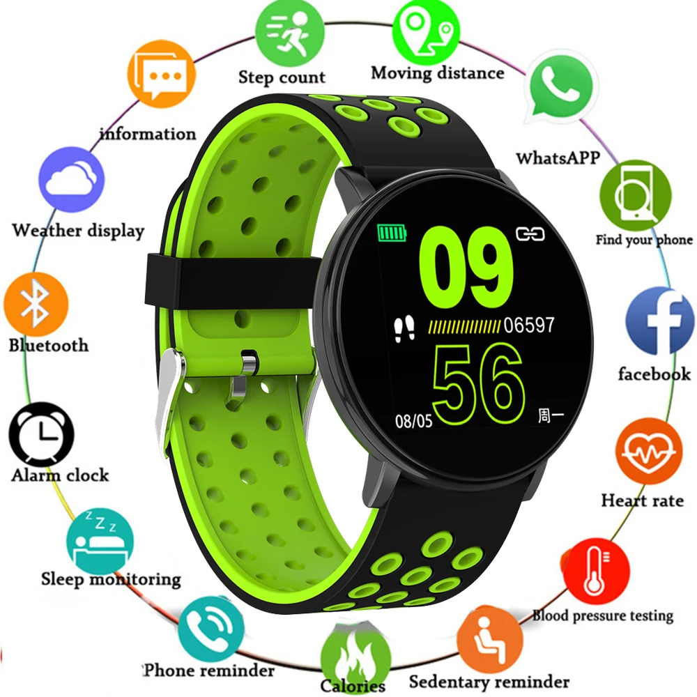 Смарт браслет W8 водонепроницаемый фитнес трекер с функцией прогноза погоды и