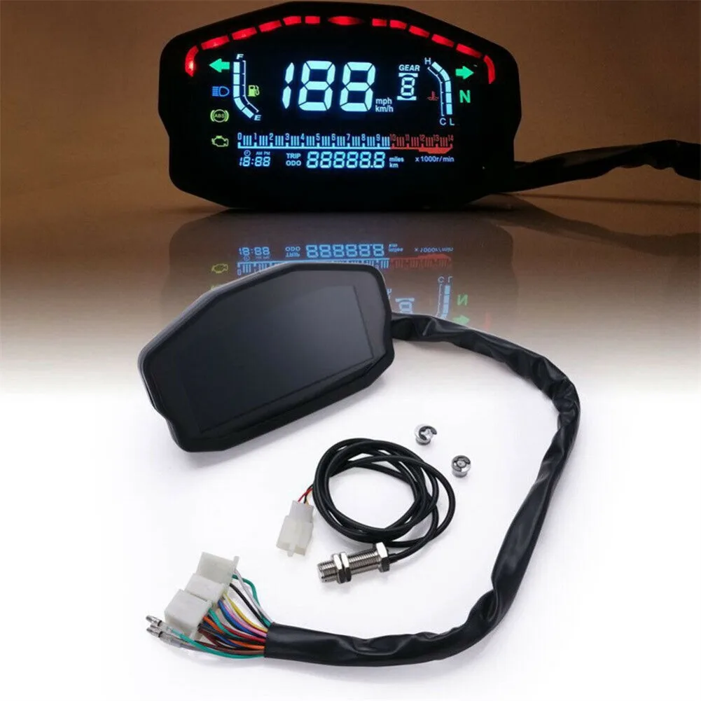 

Replacement Tachometer Gauge Speedometer 12V 93*163mm ABS Backlight Odometer