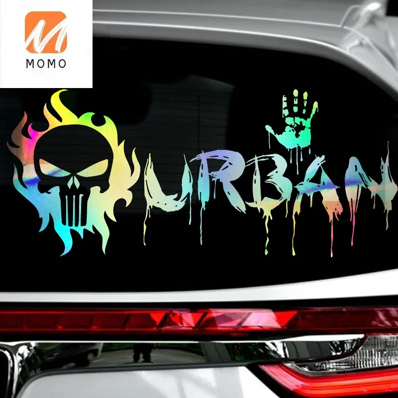 

Devil Skull Bumper Stickers Car Personality Creativity Car Door Rear Gear Warning Reflective Sticker Horror Death Stickers