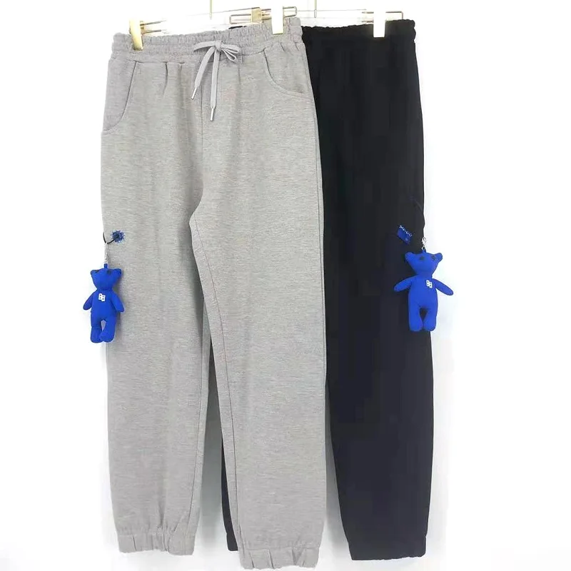 

Штаны спортивные с подвижным медведем, модные Джоггеры в стиле хип-хоп для мужчин и женщин, уличная одежда