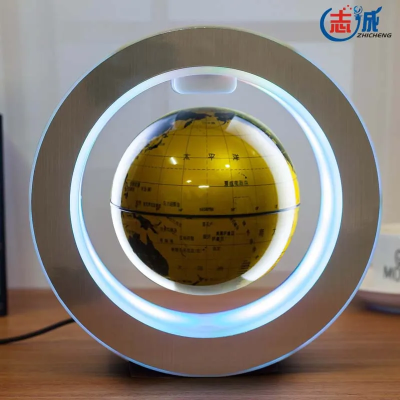 

6 inch Big Glowing Rotation Maglev Globe \ Office Table Decoration\ Creative Gift Memorial Birthday Gift a5467~0.5