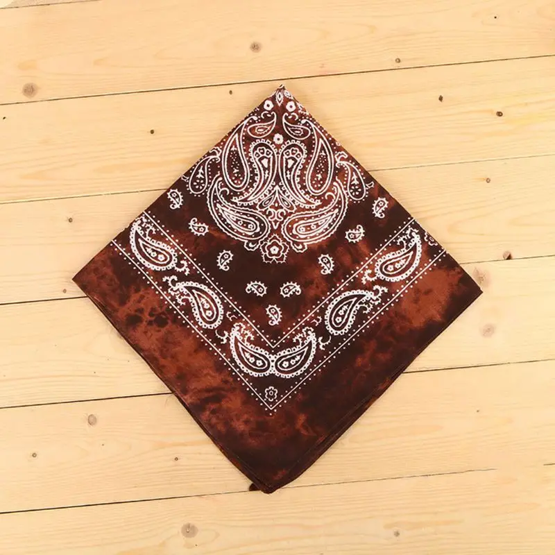 Японский винтажный хлопковый квадратный шарф унисекс бандана с принтом пейсли и
